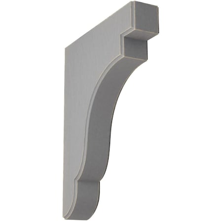 Ekena Millwork 1 3/4"W x 8 1/2"D x 11"H Bedford Wood Vintage Decor Bracket, Pebble Grey BKTWD02X09X11BEPG